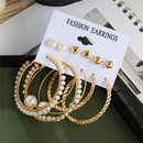 Europe and America Cross Border New Pearl Earrings Earrings Set Geometric Simple DIY Jewelry Love Heart Stud Earrings Set for Womenpicture9