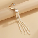 European and American crossborder jewelry Baroque imitation pearl tassel metal twisted ear clippicture9
