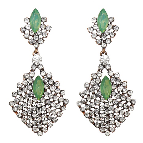 European and American new style all-match alloy rhinestone-studded geometric retro earrings accessories wholesale's discount tags
