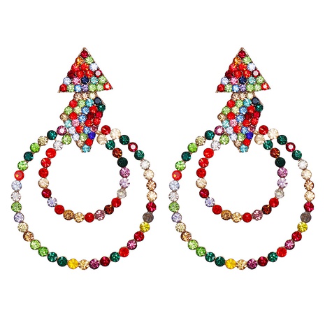 European and American new geometric earrings alloy diamond earrings jewelry cross-border's discount tags