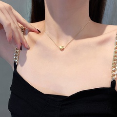 Titanium Steel Love Pendant Korea Simple Clavicle Chain Personality Necklace