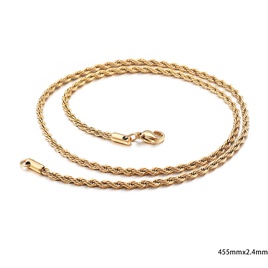 Europische und amerikanische Edelstahl Galvanik MultiSize Twisted Seil Halskette Twist Kette Grohandelpicture26