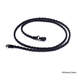 Europische und amerikanische Edelstahl Galvanik MultiSize Twisted Seil Halskette Twist Kette Grohandelpicture27