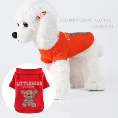 pet clothing wholesale autumn and winter warm cartoon pet clothes small dog two-legged clothes dog plus velvet sweater