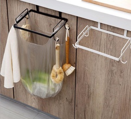 Iron cabinet trash rack kitchen trash rack plastic bag trash can stand storage rack