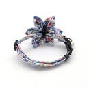 collier de chien cloche en treillis floral pour animaux de compagnie coton bowknot collier de chat mignon en grospicture13