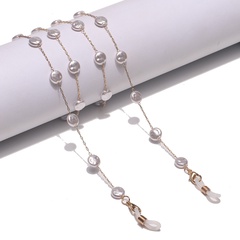 New round pearl gold glasses chain necklace sunglasses anti-lost anti-drop glasses lanyard