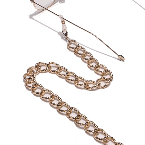 chaîne de lunettes en métal de corde de lunettes d'impression épaisse d'or simple et sans décoloration's discount tags