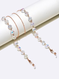 round crystal glasses chain personality fashion glasses rope lanyard glasses accessories wholesale