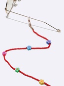 fashion soft pottery flower red rice bead glasses chain glasses rope mask chainpicture9
