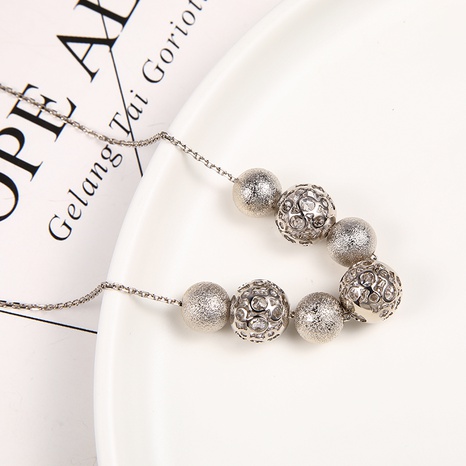 Einfache Perlenkette aus Messingmaterial's discount tags
