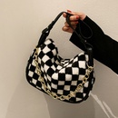 Autumn and winter plush handbags 2021 new fashion checkerboard single shoulder messenger chain big bagpicture18