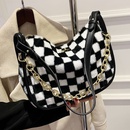 Autumn and winter plush handbags 2021 new fashion checkerboard single shoulder messenger chain big bagpicture21