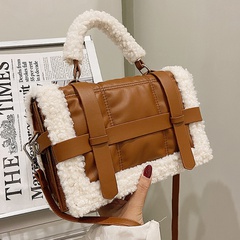 2021 new fashion plush messenger bag autumn and winter plush portable small bag wholesale