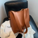 bucket bag autumn soft leather largecapacity bag 2021 new work commute shoulder messenger bagpicture16