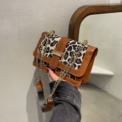 nouveau petit sac portable de messager de chaîne de léopard de style étranger de mode