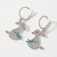 Cute Diamond Rabbit Earrings Fashion Personality Cartoon Jade Rabbit Animal Earringspicture11
