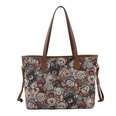 retro bear printing handbag canvas largecapacity shoulder bag commuter tote bagpicture15