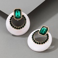 new earrings white acrylic diamond dark green simple stud earrings wholesalepicture12