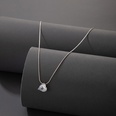 simple ligne de poisson invisible transparent collier zircon chane de clavicule cloute de diamants femmepicture38