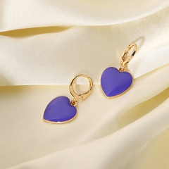 purple drop oil love pendant earrings geometric earrings jewelry