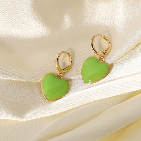 green drop oil love pendant earrings geometric earrings jewelry's discount tags