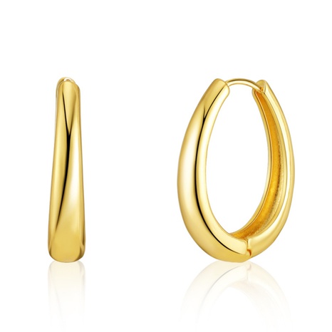 Art und Weise 18K echtes Goldohrschnalle geometrischer runder Ohrringgroßverkauf kleiner Schmuck's discount tags