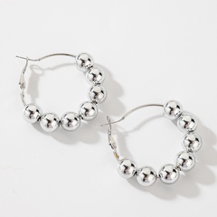 simple round ball geometric circle earrings European and American fashion metal earrings wholesale