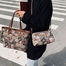 retro bear printing handbag canvas largecapacity shoulder bag commuter tote bagpicture13