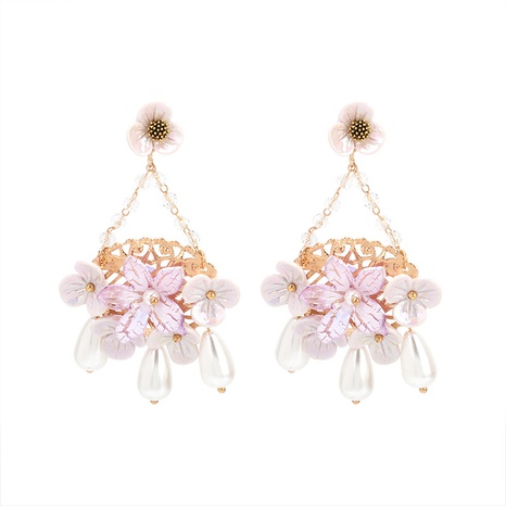 Mode Acryl Blumenohrringe Koreanische Mode Licht Luxus Persönlichkeit Design Perlenohrringe's discount tags