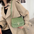 fashion solid color western style oneshoulder messenger bag chain saddle bagpicture23