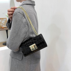 2022 New Fashion Stone Pattern Western Style Metal Loose Buckle Small Square Bag Retro Candy Color Chain Shoulder Messenger Bag
