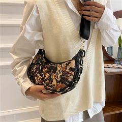 fashion printing commuter bag trendy one shoulder messenger chain decoration small bag