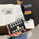 Wallet female thin section 2021 new houndstooth short wallet fabric multicard card holderpicture13