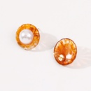 simple imitation pearl resin flower earringspicture6