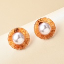 simple imitation pearl resin flower earringspicture8