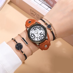 Retro Bronze Dial Quartz Women's Watch Simple Denim Style Belt Decorative Wrist Watch Female Watch