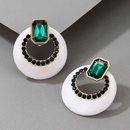 new earrings white acrylic diamond dark green simple stud earrings wholesalepicture7