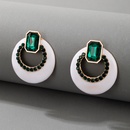 new earrings white acrylic diamond dark green simple stud earrings wholesalepicture10