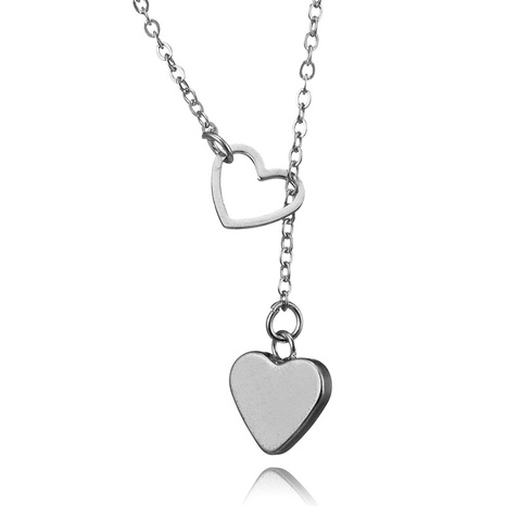 Simple heart necklace 2021 cross-border personality new love necklace gift lady jewelry NHGY453672's discount tags
