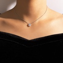 simple ligne de poisson invisible transparent collier zircon chane de clavicule cloute de diamants femmepicture31