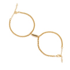 2021 nouvelle chaîne simple couple de mode bijoux rétro aimant bracelet or chaîne en forme de o en gros