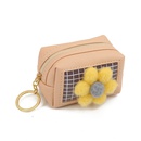 New Korean Flower Solid Color Mesh Coin Purse Zipper Mini Storage Bag PU Leather Coin Bag Small Gift Wholesalepicture11