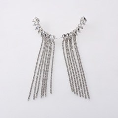European and American exaggerated zircon tassel earrings female earrings jewelry wholesale