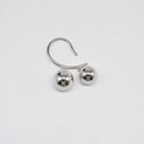 European and American metal niche twocolor ball earrings without pierced earrings female wholesalepicture13