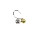 European and American metal niche twocolor ball earrings without pierced earrings female wholesalepicture15