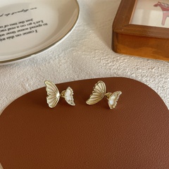 Korean niche design sense butterfly summer compact temperament earrings
