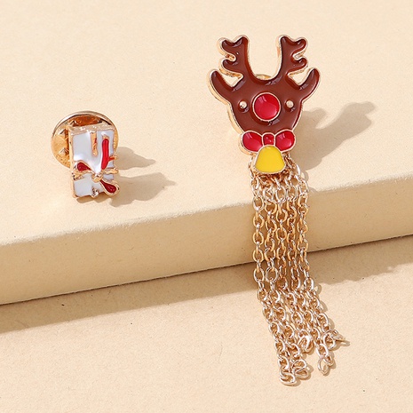 Série de Noël petit ensemble de broche tête de cerf de Noël populaire créatif frais NHPS456325's discount tags
