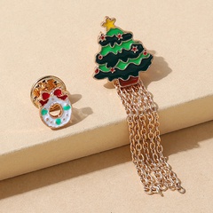 Serie de Navidad creativo pequeño conjunto de broches de árbol de Navidad fresco.