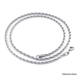 Europische und amerikanische Edelstahl Galvanik MultiSize Twisted Seil Halskette Twist Kette Grohandelpicture16